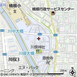 大阪府東大阪市川俣本町周辺の地図
