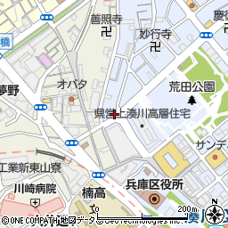 とんとん餃子 湊川店周辺の地図
