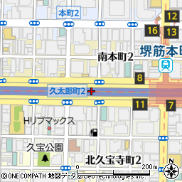 大阪府大阪市中央区船場中央周辺の地図