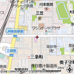 奈良県奈良市三条通周辺の地図