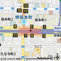 大阪市財政局　船場法人市税事務所・管理担当周辺の地図