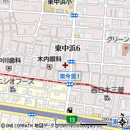 大阪府大阪市城東区東中浜6丁目10周辺の地図