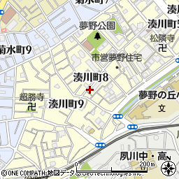 兵庫県神戸市兵庫区湊川町周辺の地図