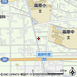 静岡県浜松市中央区篠原町20156周辺の地図