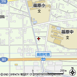 静岡県浜松市中央区篠原町20155周辺の地図