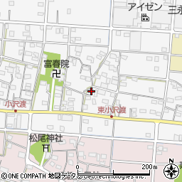 静岡県浜松市中央区小沢渡町605周辺の地図