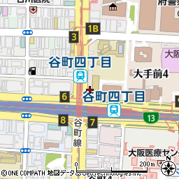 焼肉ホルモン 牛蔵 谷町四丁目店周辺の地図