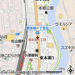静岡県下田市東本郷周辺の地図