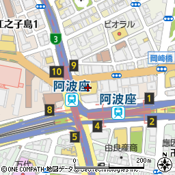 ライフ阿波座駅前店周辺の地図