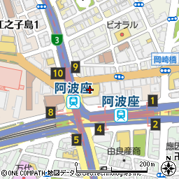 ライフ阿波座駅前店周辺の地図