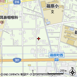 静岡県浜松市中央区篠原町20127周辺の地図