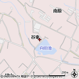 愛知県豊橋市老津町谷東周辺の地図