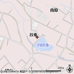 愛知県豊橋市老津町（谷東）周辺の地図