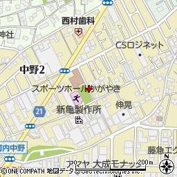 角田西公園周辺の地図