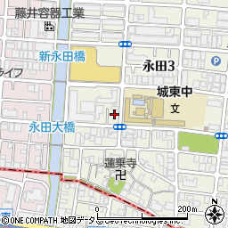 ピットデザイン城東永田駐車場周辺の地図