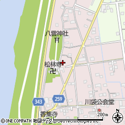 静岡県磐田市川袋215周辺の地図