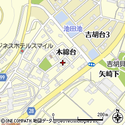 愛知県田原市吉胡町木綿台109周辺の地図