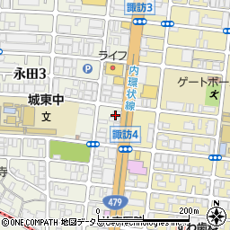 丸亀製麺 深江橋店周辺の地図