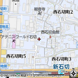 大阪府東大阪市西石切町周辺の地図