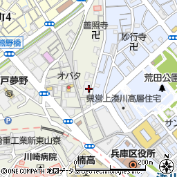 パークジャパン兵庫神戸東山町第１駐車場周辺の地図