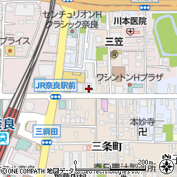 三代目 鳥メロ 奈良三条通り店周辺の地図