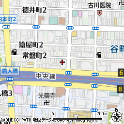 大阪府大阪市中央区常盤町周辺の地図