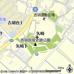 愛知県田原市吉胡町矢崎周辺の地図