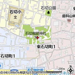神道石切教石切劔箭神社周辺の地図