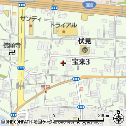 奈良県奈良市宝来3丁目13周辺の地図