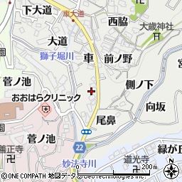 兵庫県神戸市須磨区車竹ノ下周辺の地図