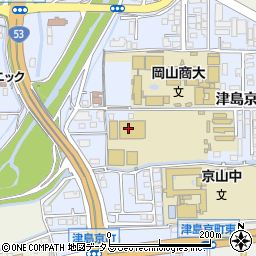 岡山商科大学　体育館周辺の地図