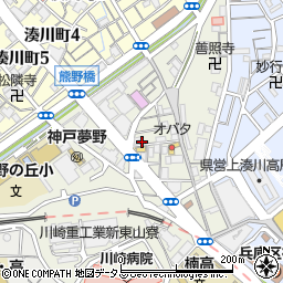 タイムズ神戸東山町第２駐車場周辺の地図