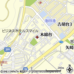 吉胡木綿台集会所周辺の地図