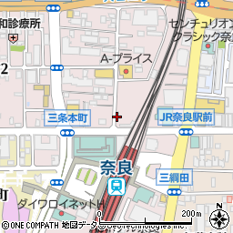 オリックスレンタカー奈良駅前店周辺の地図
