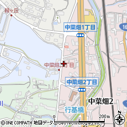 生駒中菜畑郵便局周辺の地図