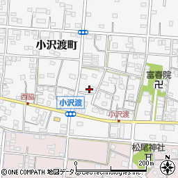 静岡県浜松市中央区小沢渡町517周辺の地図