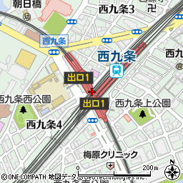 吉野家 ＪＲ西九条駅店周辺の地図