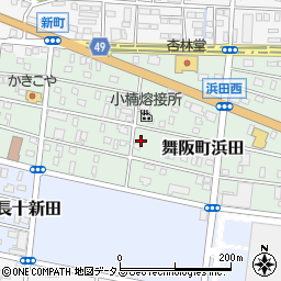 静岡県浜松市中央区舞阪町浜田周辺の地図
