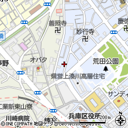 兵庫県神戸市兵庫区荒田町4丁目28-30周辺の地図