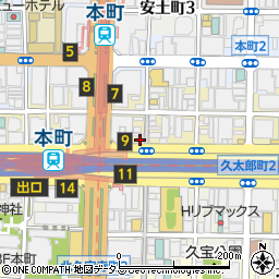 船場エコービル周辺の地図