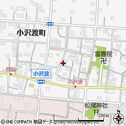 静岡県浜松市中央区小沢渡町516周辺の地図