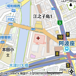 ファミリーマート日本生命病院店周辺の地図
