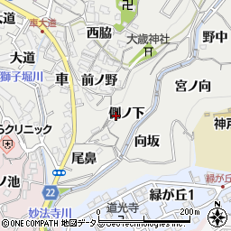 兵庫県神戸市須磨区車側ノ下周辺の地図