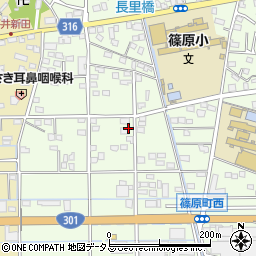 静岡県浜松市中央区篠原町20087周辺の地図