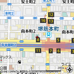 大阪府大阪市中央区南本町2丁目2-14周辺の地図