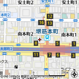 大阪府大阪市中央区南本町2丁目2周辺の地図