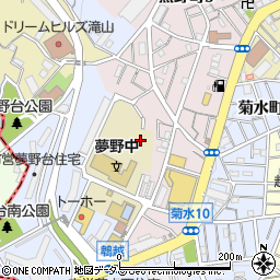 兵庫県神戸市兵庫区鵯越町周辺の地図