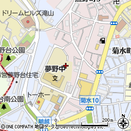 兵庫県神戸市兵庫区鵯越町周辺の地図