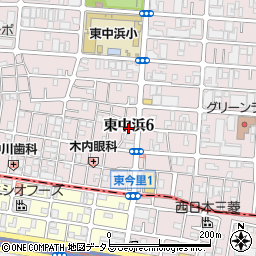 大阪府大阪市城東区東中浜6丁目3周辺の地図