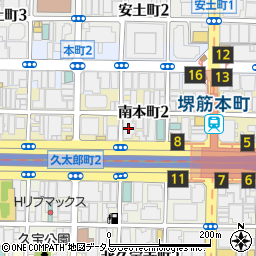 セブンイレブン大阪南本町２丁目店周辺の地図